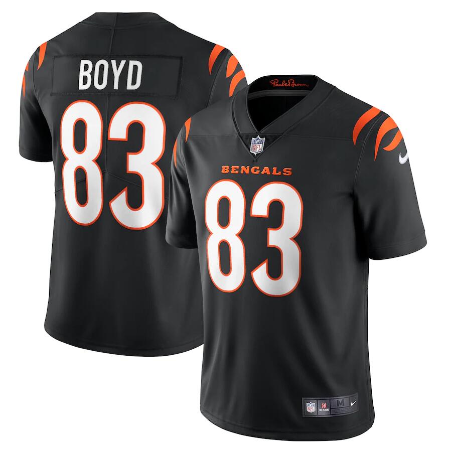 Men Cincinnati Bengals #83 Tyler Boyd Nike Black Vapor Limited NFL Jersey->cincinnati bengals->NFL Jersey